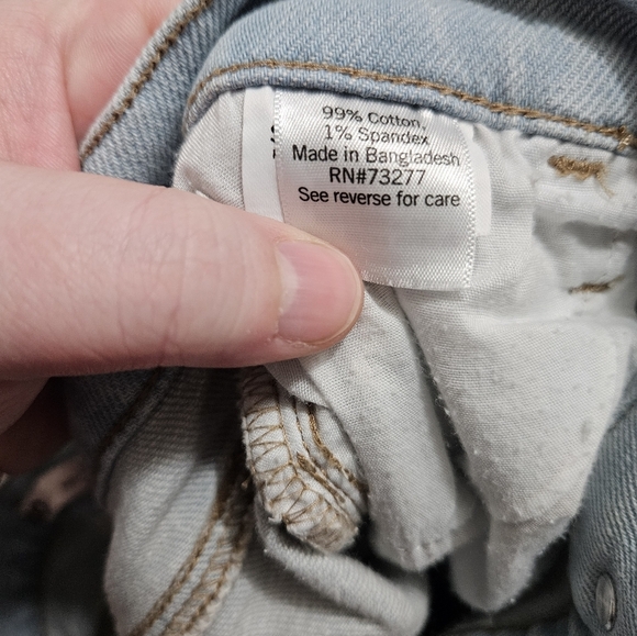 SO Light Wash Distressed Denim Shorts high rise! - Picture 3 of 6